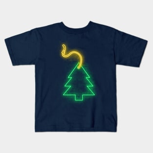 Neon green tree Kids T-Shirt